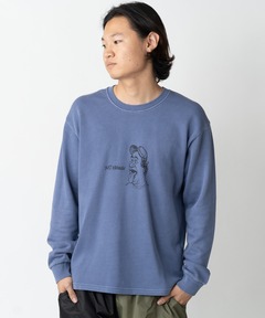 10oz ピグメントスウェット　in my heart ロンTEE