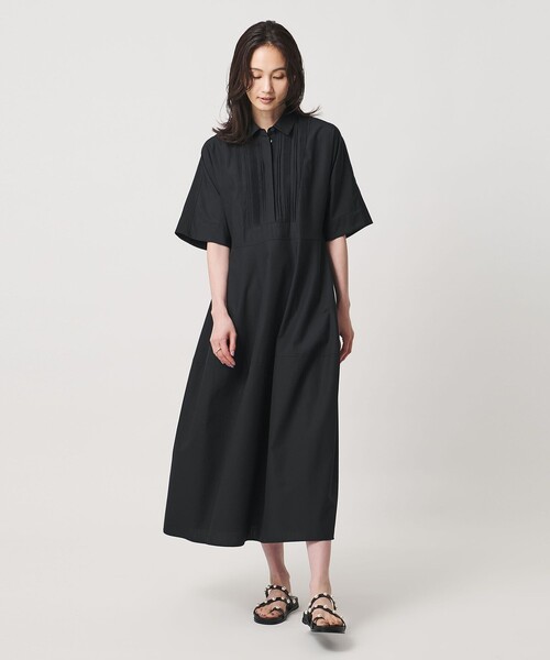 UNITED ARROWS(ユナイテッドアローズ)の「タック シャツ ワンピース(ワンピース・レディース・ブラック/その他1/ベージュ・36/38)」の4枚目の写真