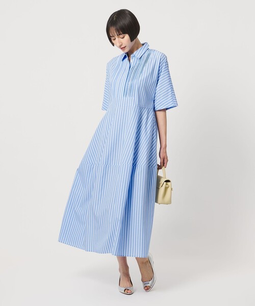 UNITED ARROWS(ユナイテッドアローズ)の「タック シャツ ワンピース(ワンピース・レディース・ブラック/その他1/ベージュ・36/38)」の7枚目の写真