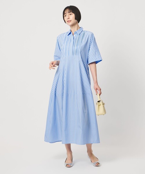 UNITED ARROWS(ユナイテッドアローズ)の「タック シャツ ワンピース(ワンピース・レディース・ブラック/その他1/ベージュ・36/38)」の8枚目の写真