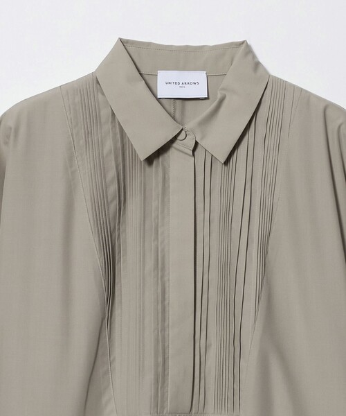 UNITED ARROWS(ユナイテッドアローズ)の「タック シャツ ワンピース(ワンピース・レディース・ブラック/その他1/ベージュ・36/38)」の11枚目の写真