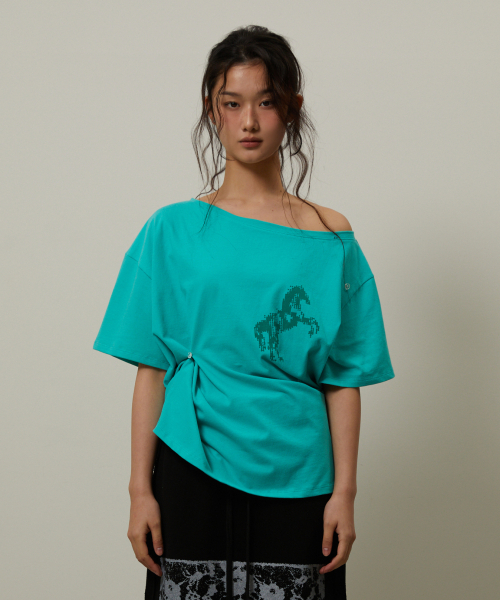 GIMOR(ギマー)の「2Way Cut Out Tee Mint(Tシャツ/カットソー・レディース・その他・SMALL)」の2枚目の写真