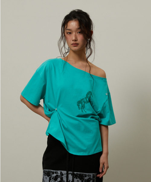 GIMOR(ギマー)の「2Way Cut Out Tee Mint(Tシャツ/カットソー・レディース・その他・SMALL)」の5枚目の写真