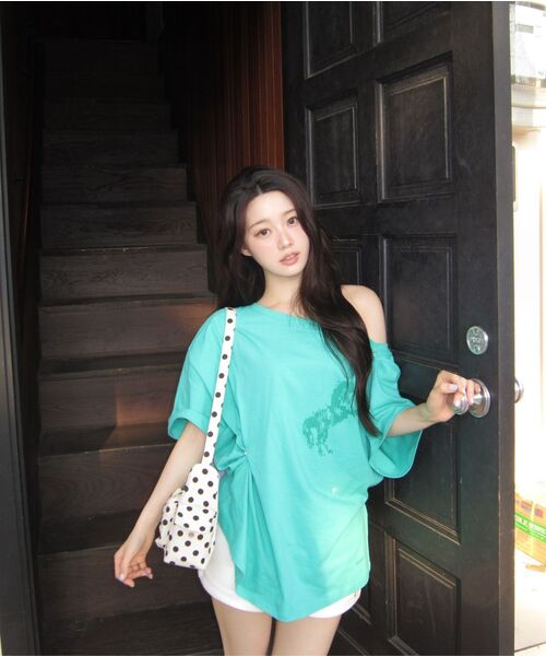 GIMOR(ギマー)の「2Way Cut Out Tee Mint(Tシャツ/カットソー・レディース・その他・SMALL)」の6枚目の写真
