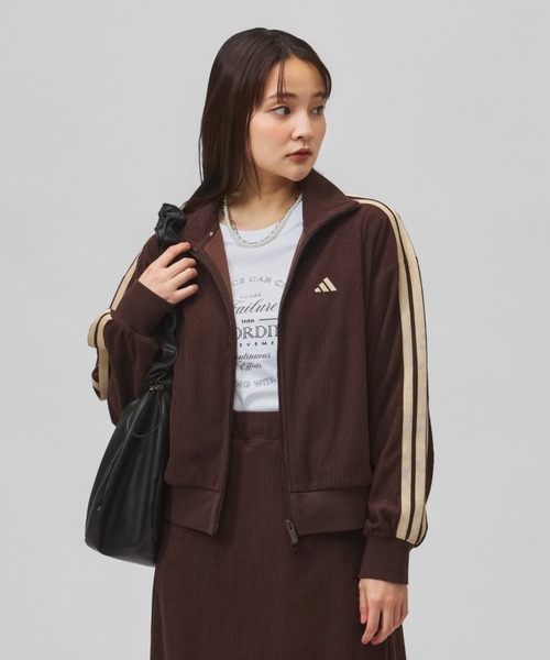adidas（アディダス）の「【別注】アディダス adidas W LUXA コーデュロイ トラックトップ AP 限定コラボ（ジャージ・レディース・オフホワイト/ブラウン・L/M/S/XL）」の15枚目の写真