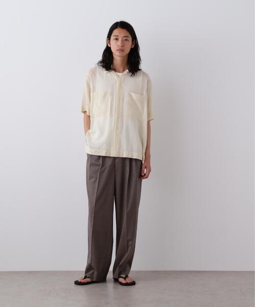 YLEVE(イレーヴ)の「YLEVE / SUPER120'S CHAMBRAY WOOL 3TACK TROUSERS(その他パンツ・メンズ・ブラウン/グレー/ベージュ/ブラック・4/3)」の3枚目の写真