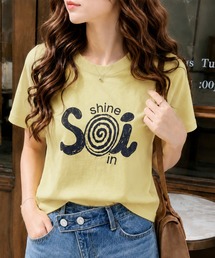【Soi】スパイラルヴィンテージライクくすみプリントロゴTシャツ