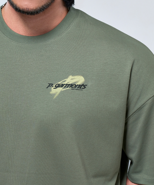 PHYSICAL GARMENTS（フィジカルガーメンツ）の「P2648 オルビット ブラー ジャイアント 半袖 [4COLOR]（Tシャツ/カットソー・メンズ・ブラック/ホワイト/チャコール/カーキ・MEDIUM/LARGE/X-LARGE/XX-LARGE）」の8枚目の写真