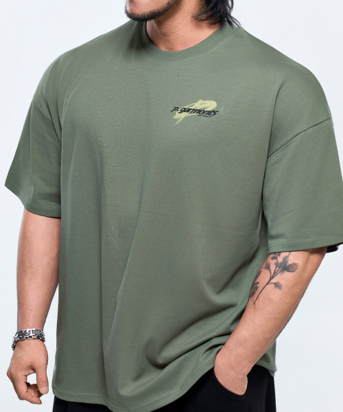 PHYSICAL GARMENTS（フィジカルガーメンツ）の「P2648 オルビット ブラー ジャイアント 半袖 [4COLOR]（Tシャツ/カットソー・メンズ・ブラック/ホワイト/チャコール/カーキ・MEDIUM/LARGE/X-LARGE/XX-LARGE）」の9枚目の写真