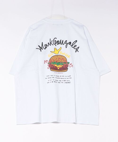 RiNc (リンク)の「【 MARK GONZALES 】 バーガーグラフィック バックプリント Tシャツ(Tシャツ/カットソー・メンズ・ホワイト/ブラック/グリーン系・M/L/XL)」の4枚目の写真