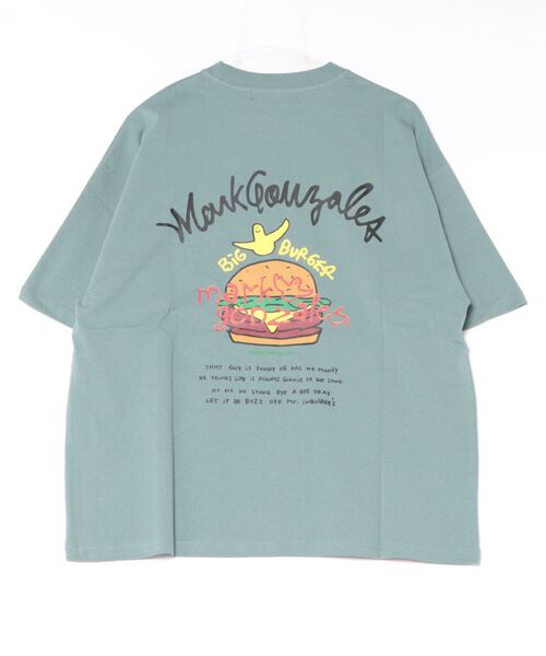 RiNc (リンク)の「【 MARK GONZALES 】 バーガーグラフィック バックプリント Tシャツ(Tシャツ/カットソー・メンズ・ホワイト/ブラック/グリーン系・M/L/XL)」の5枚目の写真