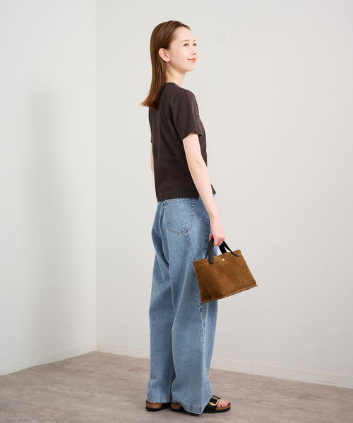 U by SPICK&SPAN(ユーバイスピックアンドスパン)の「レーステープカットトップス(Tシャツ/カットソー・レディース・ホワイト/ブラウン・FREE)」の20枚目の写真