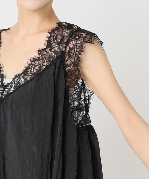 CITYSHOP（シティーショップ）の「《追加2》LACE TANK ブラウス（シャツ/ブラウス・レディース・アイボリー/ブラック・FREE）」の15枚目の写真