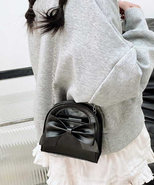 aimoha(アイモハ)の「【aimoha KIDS】リボンモチーフミニミニショルダーバッグ(ショルダーバッグ・キッズ・ピンク/ブラック/シルバー・FREE)」の7枚目の写真