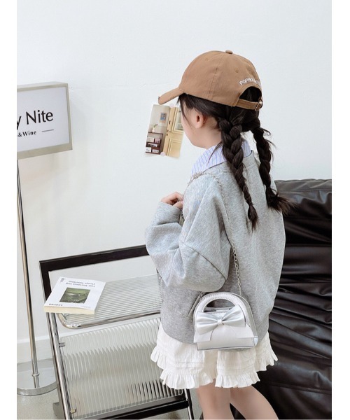 aimoha(アイモハ)の「【aimoha KIDS】リボンモチーフミニミニショルダーバッグ(ショルダーバッグ・キッズ・ピンク/ブラック/シルバー・FREE)」の6枚目の写真