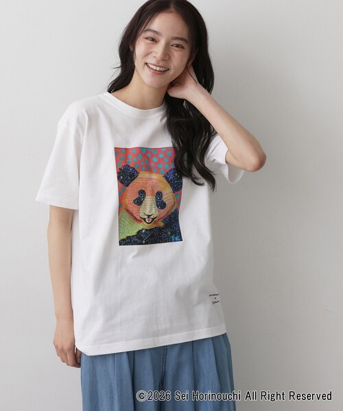 Dessin(デッサン)の「Sei Horinouchi×Dessin Tシャツ(Tシャツ/カットソー・レディース・ホワイト/ボルドー/ダークグレー/ベビーピンク・03/02)」の5枚目の写真