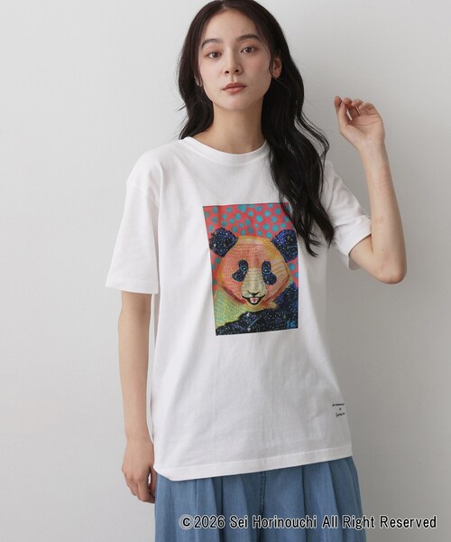 Dessin(デッサン)の「Sei Horinouchi×Dessin Tシャツ(Tシャツ/カットソー・レディース・ホワイト/ボルドー/ダークグレー/ベビーピンク・03/02)」の6枚目の写真
