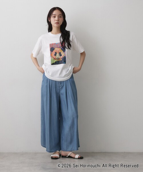 Dessin(デッサン)の「Sei Horinouchi×Dessin Tシャツ(Tシャツ/カットソー・レディース・ホワイト/ボルドー/ダークグレー/ベビーピンク・03/02)」の7枚目の写真