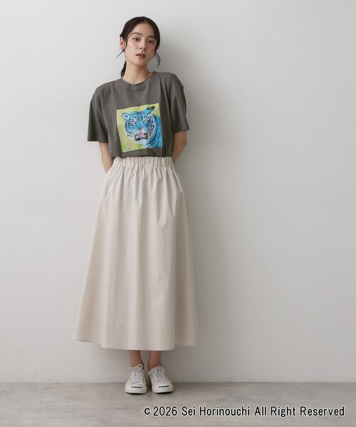 Dessin(デッサン)の「Sei Horinouchi×Dessin Tシャツ(Tシャツ/カットソー・レディース・ホワイト/ボルドー/ダークグレー/ベビーピンク・03/02)」の11枚目の写真
