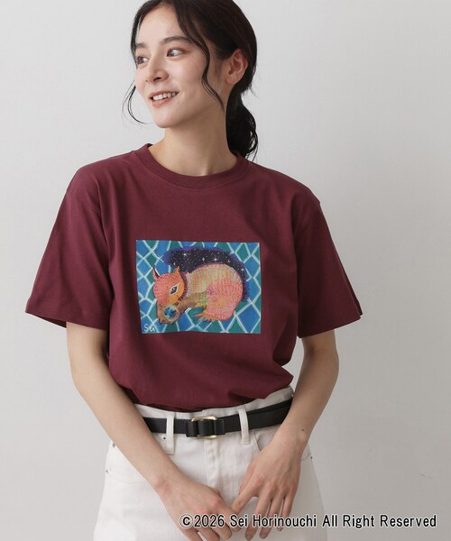 Dessin(デッサン)の「Sei Horinouchi×Dessin Tシャツ(Tシャツ/カットソー・レディース・ホワイト/ボルドー/ダークグレー/ベビーピンク・03/02)」の13枚目の写真