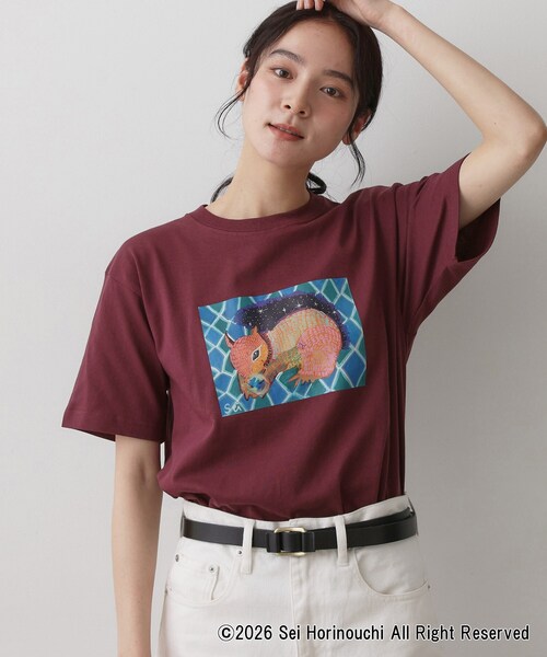 Dessin(デッサン)の「Sei Horinouchi×Dessin Tシャツ(Tシャツ/カットソー・レディース・ホワイト/ボルドー/ダークグレー/ベビーピンク・03/02)」の14枚目の写真