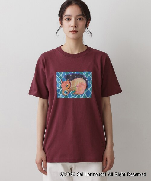 Dessin(デッサン)の「Sei Horinouchi×Dessin Tシャツ(Tシャツ/カットソー・レディース・ホワイト/ボルドー/ダークグレー/ベビーピンク・03/02)」の21枚目の写真