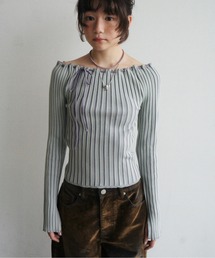pleatsed print tops / プリーツプリントトップス（Tシャツ/カットソー