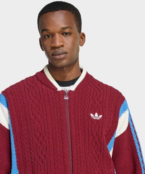 adidas(アディダス)の「レトロ リミックス カーディガン / アディダスオリジナルス adidas Originals(カーディガン/ボレロ・メンズ・レッド・XX-LARGE/3XL/LARGE/MEDIUM/SMALL/X-LARGE/X-SMALL)」の2枚目の写真