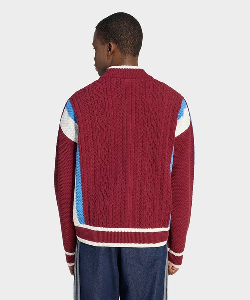 adidas(アディダス)の「レトロ リミックス カーディガン / アディダスオリジナルス adidas Originals(カーディガン/ボレロ・メンズ・レッド・XX-LARGE/3XL/LARGE/MEDIUM/SMALL/X-LARGE/X-SMALL)」の3枚目の写真