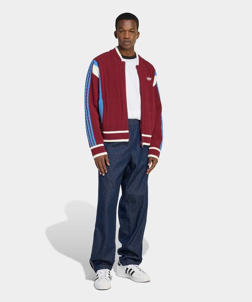 adidas(アディダス)の「レトロ リミックス カーディガン / アディダスオリジナルス adidas Originals(カーディガン/ボレロ・メンズ・レッド・XX-LARGE/3XL/LARGE/MEDIUM/SMALL/X-LARGE/X-SMALL)」の4枚目の写真