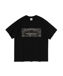 ペイストリーデザートレタリング半袖Tシャツ(ブラック)