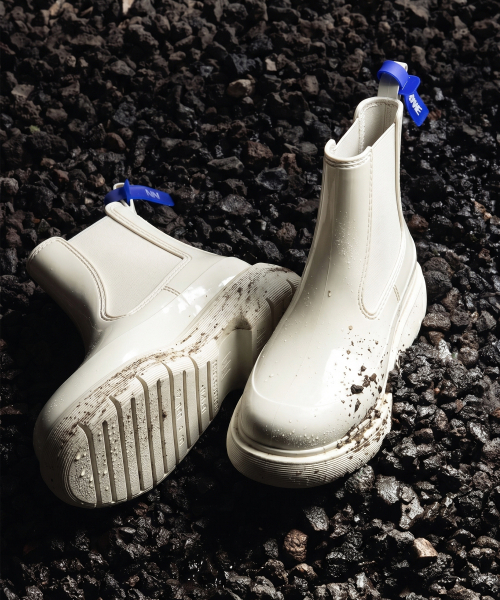 NSWE(ヌシェ)の「LAGOM チェルシーレインブーツ5CM (パインアイボリー) -NSW201PI(レインシューズ・レディース・アイボリー・6/9/8.5/7.5/6.5)」の8枚目の写真