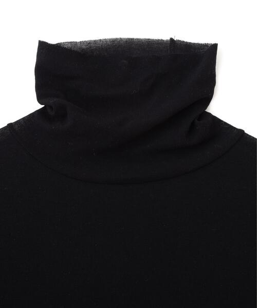 YLEVE（イレーヴ）の「YLEVE / SHEER HIGH-TWIST RIB JERSEY TURTLENECK PULLOVER（Tシャツ/カットソー・レディース・ホワイト/ブラック・1）」の9枚目の写真