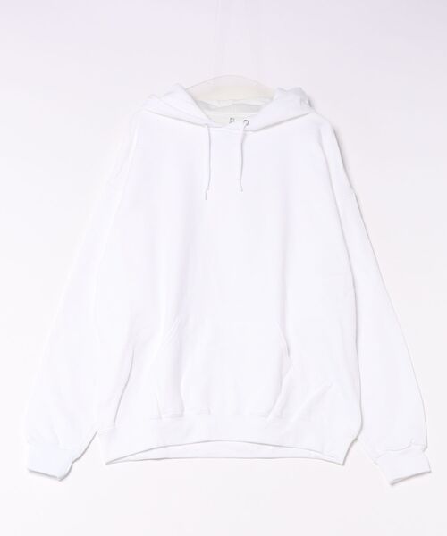 JERZEES(ジャージーズ)の「【z】【JERZEES/ジャージーズ】 スタンダードプルパーカー(パーカー・メンズ・ホワイト/ネイビー・MEDIUM)」の1枚目の写真
