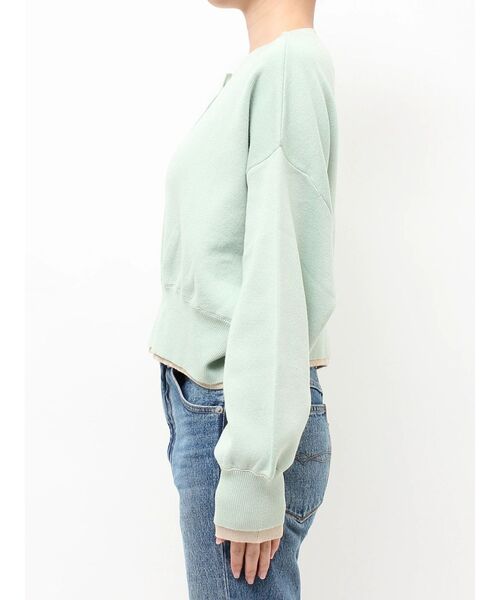 Ungrid(アングリッド)の「ヘンリーネックバイカラーコットン混ニット(ニット/セーター・レディース・イエロー/グリーン/オレンジ/パープル・FREE)」の19枚目の写真