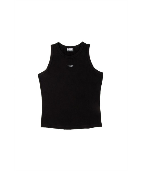 DIESEL(ディーゼル)の「ウィメンズ ノースリーブTシャツ T-URAR-L1-OUT(Tシャツ/カットソー・レディース・ブラック/ホワイト・MEDIUM/LARGE/SMALL)」の1枚目の写真