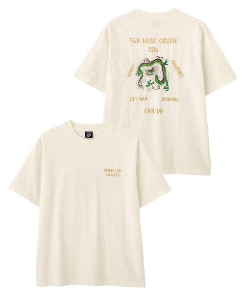 AVIREX（アヴィレックス）の「《NAVAL COLLECTION》SHORT SLEEVE T-SHIRT "FAR EAST CRUISE" / 半袖Tシャツ ”ファー イースト クルーズ / AVIREX /アヴィレックス（Tシャツ/カットソー・メンズ・オフホワイト/ネイビー・X-LARGE/MEDIUM）」の2枚目の写真