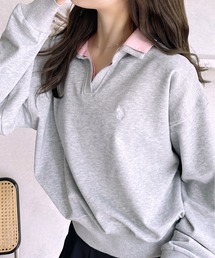 U.S. POLO ASSN.（ユーエスポロアッスン）の「【Ada.別注 U.S. POLO ASSN.】シャツ ドッキング ショート丈 ダブルカラー スウェット（その他トップス）」