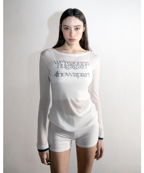 MAGORENSEOUL(マゴレンソウル)の「Drowning ルーズフィット レグラン ロングスリーブ ベージュ(Tシャツ/カットソー・レディース・その他・FREE)」の2枚目の写真