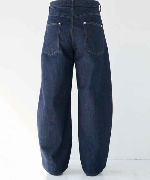 STUDIOUS(ステュディオス)の「【STUDIOUS】Barrel Denim pants(デニムパンツ・メンズ・ネイビー/ブルー・1/2/3)」の6枚目の写真
