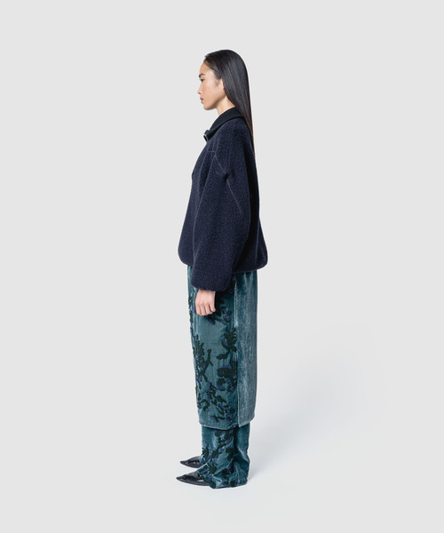 muller of yoshiokubo(ミュラーオブヨシオクボ)の「muller of yoshiokubo ミュラーオブヨシオクボ / fleece-texture half-zip Sweatshirt / MLF26709(その他トップス・レディース・グレー/ライム/ブラック・36/38)」の14枚目の写真