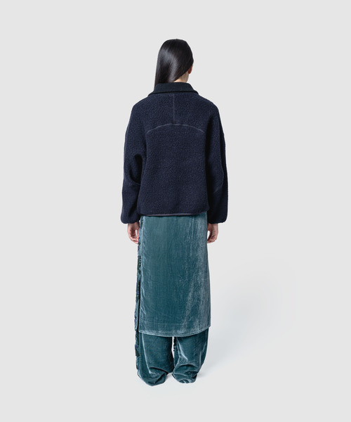 muller of yoshiokubo(ミュラーオブヨシオクボ)の「muller of yoshiokubo ミュラーオブヨシオクボ / fleece-texture half-zip Sweatshirt / MLF26709(その他トップス・レディース・グレー/ライム/ブラック・36/38)」の15枚目の写真