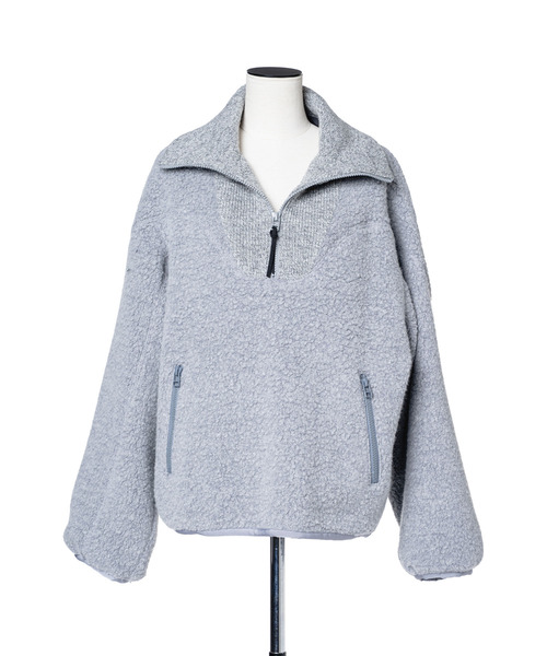 muller of yoshiokubo(ミュラーオブヨシオクボ)の「muller of yoshiokubo ミュラーオブヨシオクボ / fleece-texture half-zip Sweatshirt / MLF26709(その他トップス・レディース・グレー/ライム/ブラック・36/38)」の16枚目の写真