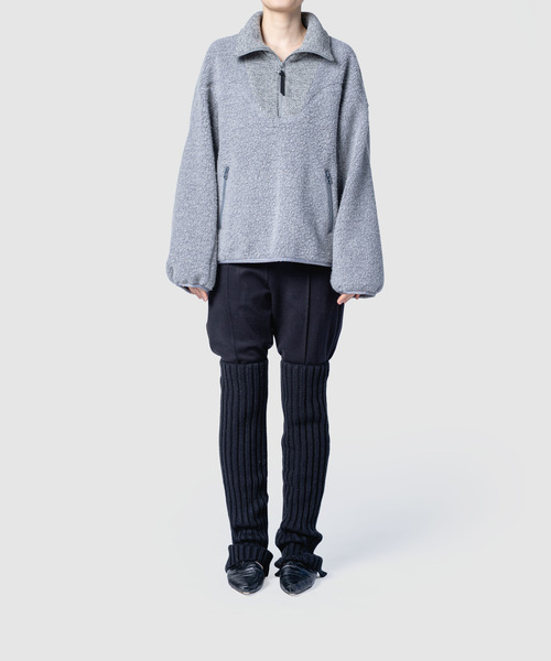 muller of yoshiokubo(ミュラーオブヨシオクボ)の「muller of yoshiokubo ミュラーオブヨシオクボ / fleece-texture half-zip Sweatshirt / MLF26709(その他トップス・レディース・グレー/ライム/ブラック・36/38)」の18枚目の写真