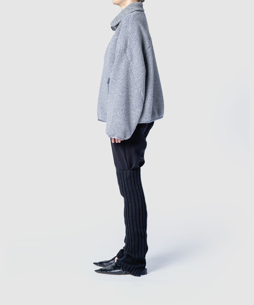 muller of yoshiokubo(ミュラーオブヨシオクボ)の「muller of yoshiokubo ミュラーオブヨシオクボ / fleece-texture half-zip Sweatshirt / MLF26709(その他トップス・レディース・グレー/ライム/ブラック・36/38)」の19枚目の写真