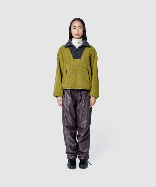 muller of yoshiokubo(ミュラーオブヨシオクボ)の「muller of yoshiokubo ミュラーオブヨシオクボ / fleece-texture half-zip Sweatshirt / MLF26709(その他トップス・レディース・グレー/ライム/ブラック・36/38)」の22枚目の写真