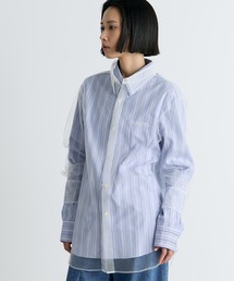 Chika Kisada（チカ キサダ）の「【Chika Kisada/チカキサダ】Tulle Shirt/3WAYレイヤードチュールシャツ（シャツ/ブラウス）」