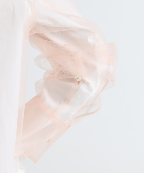 THE TOKYO(ザトウキョウ)の「【Chika Kisada/チカキサダ】Tulle Shirt/3WAYレイヤードチュールシャツ(シャツ/ブラウス・レディース・ネイビー/ライトブルー/ホワイト・FREE)」の18枚目の写真