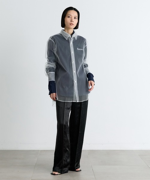 THE TOKYO(ザトウキョウ)の「【Chika Kisada/チカキサダ】Tulle Shirt/3WAYレイヤードチュールシャツ(シャツ/ブラウス・レディース・ネイビー/ライトブルー/ホワイト・FREE)」の19枚目の写真