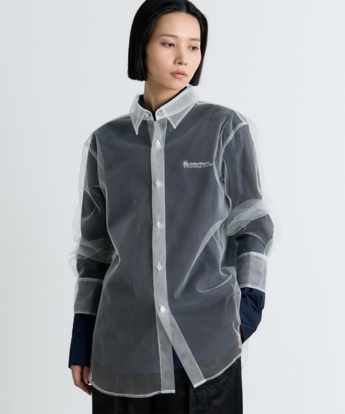 THE TOKYO(ザトウキョウ)の「【Chika Kisada/チカキサダ】Tulle Shirt/3WAYレイヤードチュールシャツ(シャツ/ブラウス・レディース・ネイビー/ライトブルー/ホワイト・FREE)」の20枚目の写真